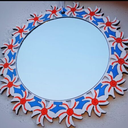 Mirror with love and marshmallow