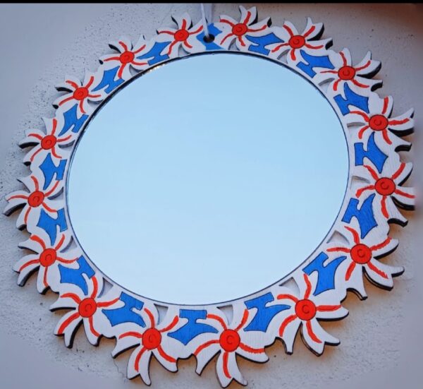 Mirror with love and marshmallow